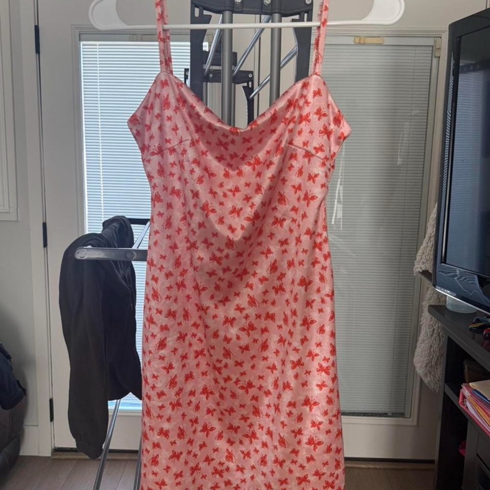 Butterfly Pink Dress Urban Outfitters